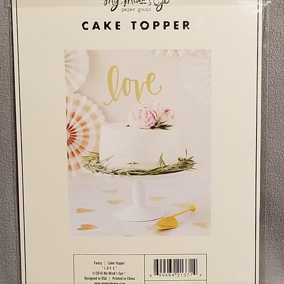 My Mind's Eye Love Cake Topper - Picture 2 of 2